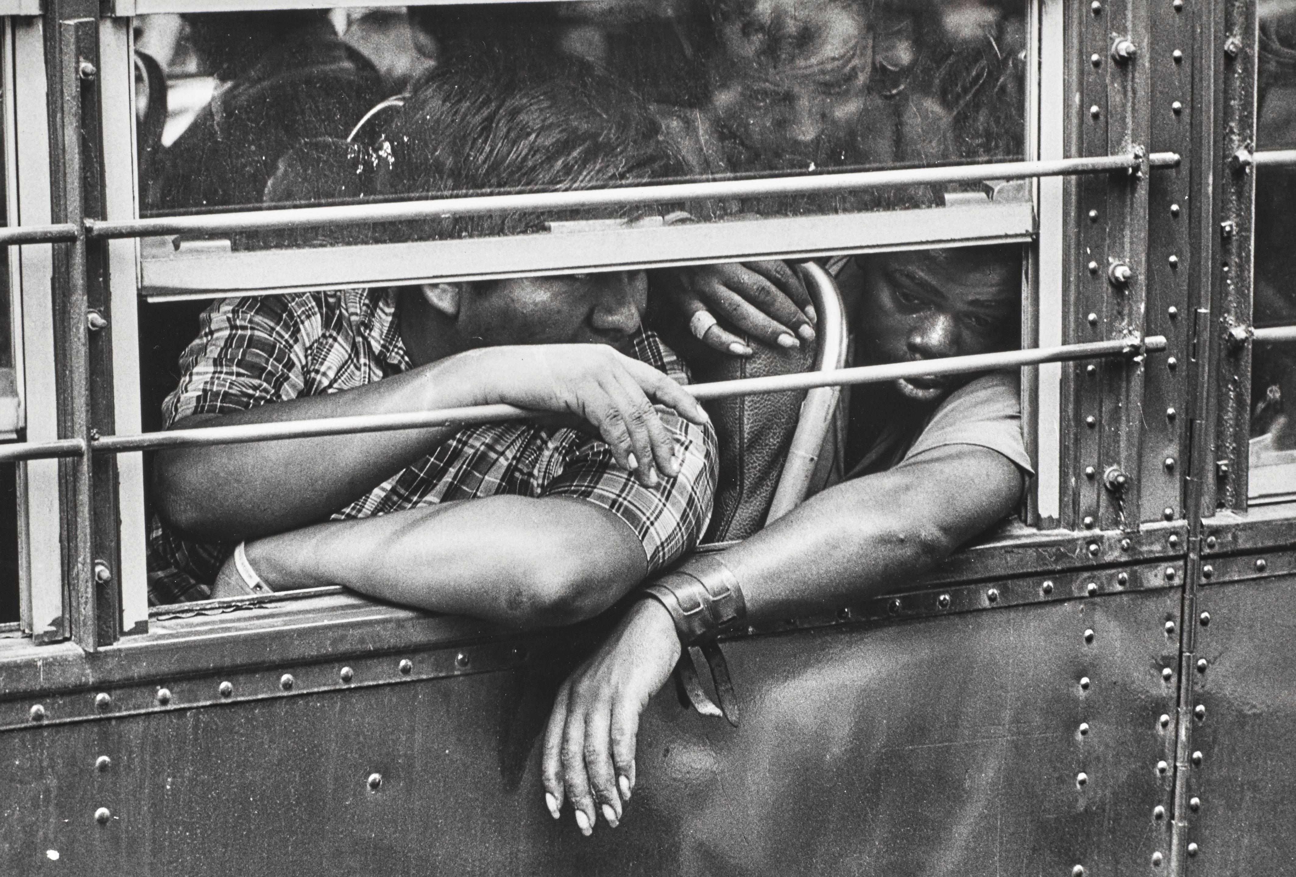 Jill Freedman - Untitled (Leaving the camp, aboard a bus,) Resurrection City, Poor People\'s Campaign, Washington, DC