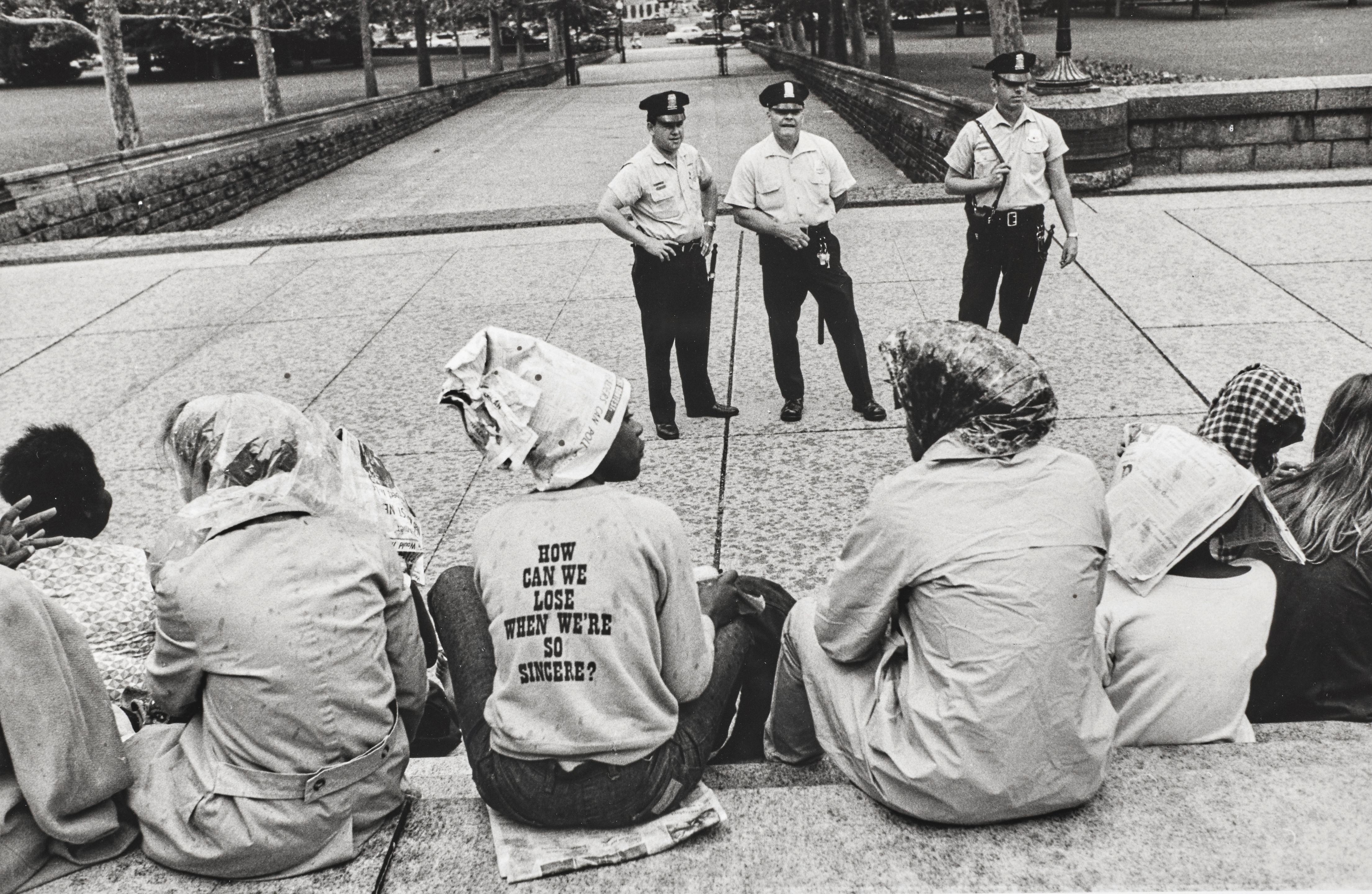 Jill Freedman - Untitled (Seated demonstrators \