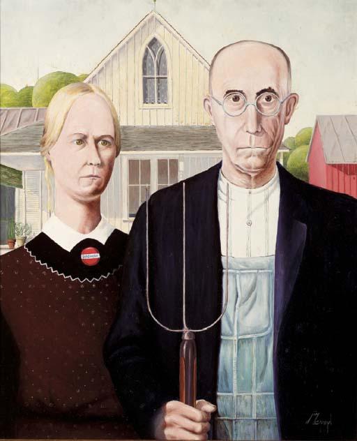Jim Beaman - American Gothic (from The Playboy Art Gallery), 1964