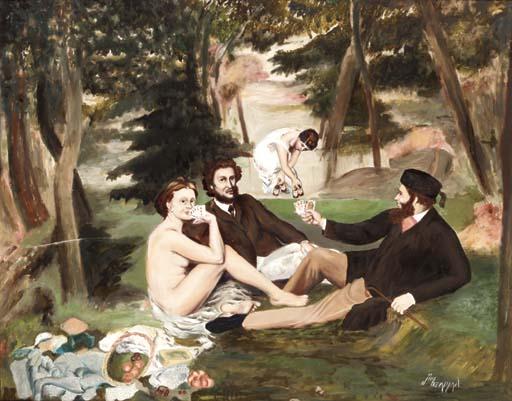 Jim Beaman - Luncheon on the Grass (from The Playboy Art Gallery), 1969