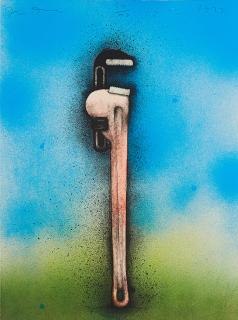 Jim Dine - Bid red wrench in a landscape (Aus: Hommage á Picasso).