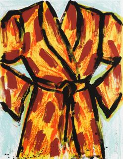 Jim Dine - Black Ink Robe, from 2005 Suite