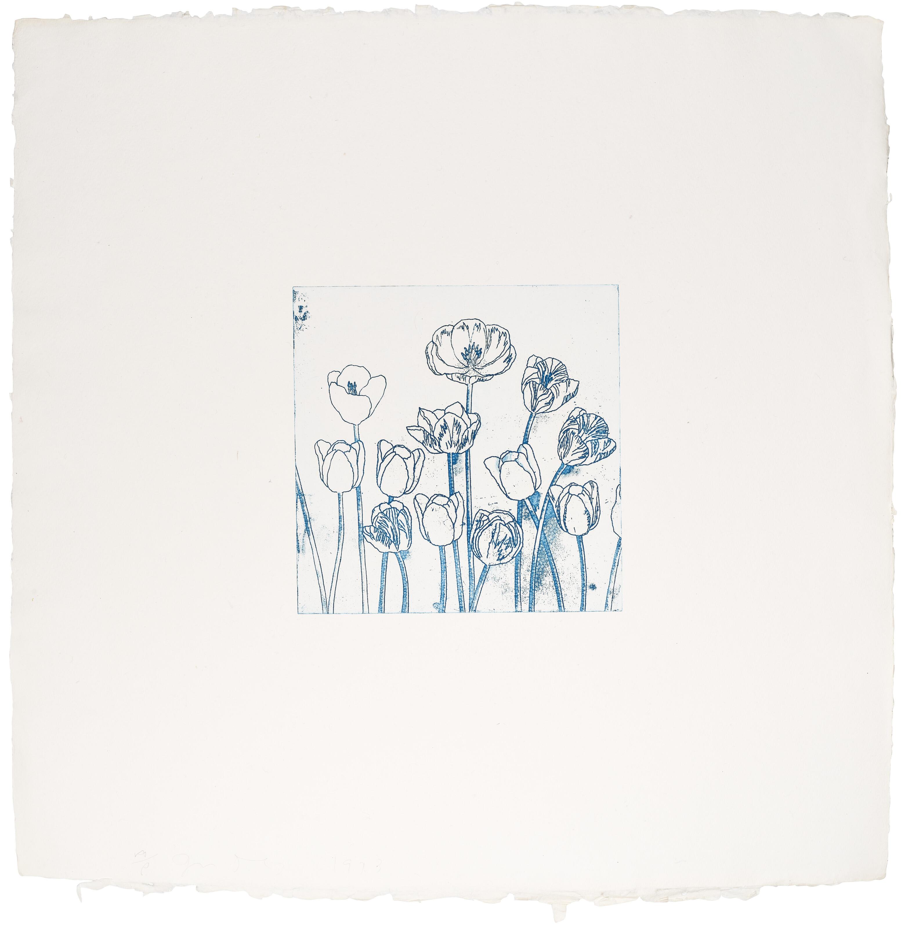 Jim Dine - Blue Tulips