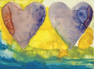Jim Dine - Double Hearts I