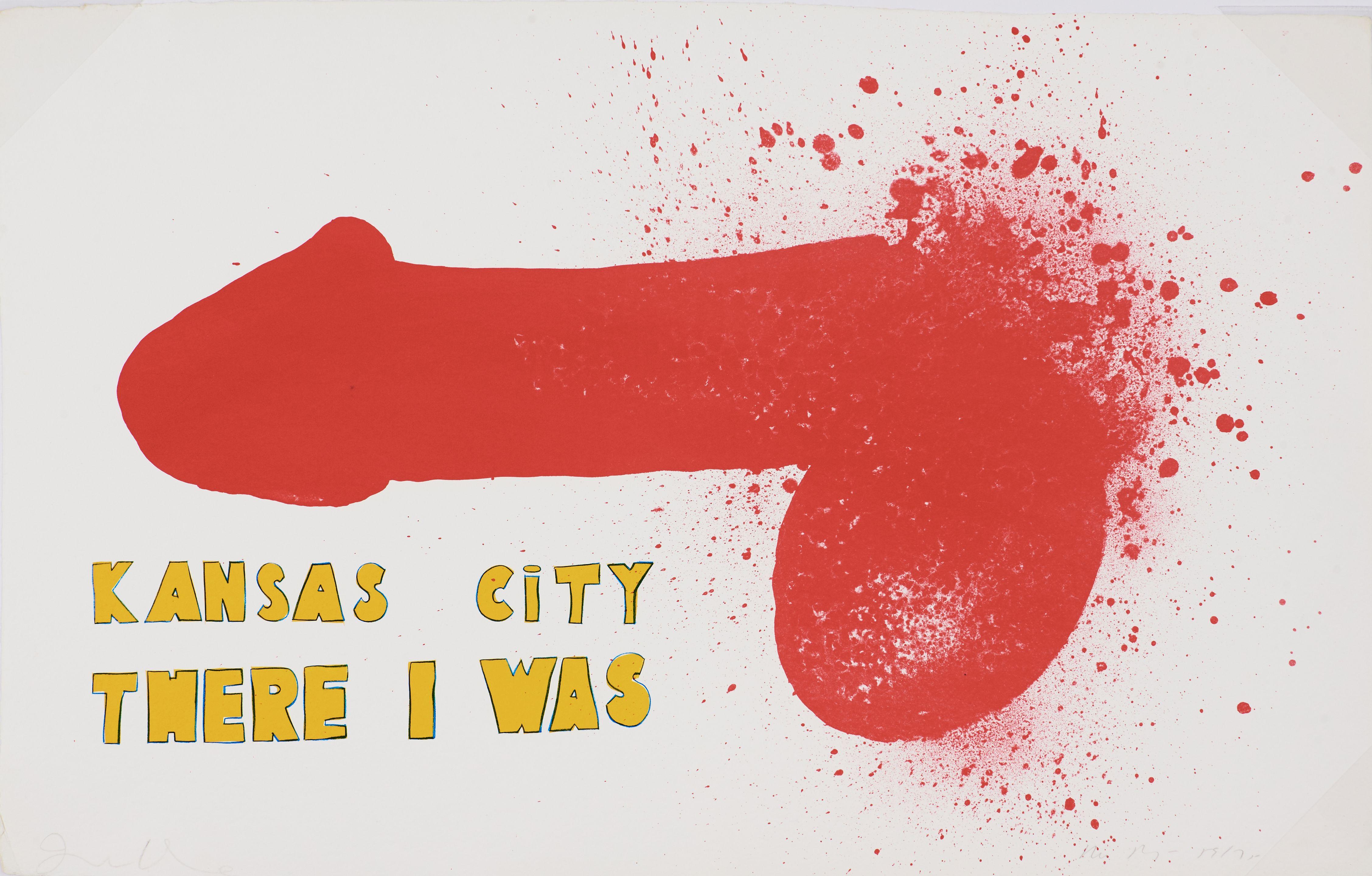 Jim Dine - Kansas City Here I Was from the Oo La La portfolio made in conjunction with Ron Padgett (born 1942)