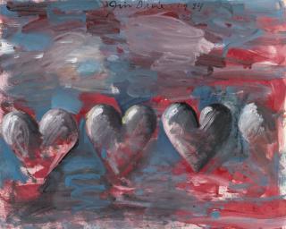 Jim Dine - Little Hearts In The \'80S, Number 10