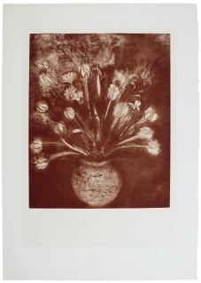 Jim Dine - Red Ochre Flowers