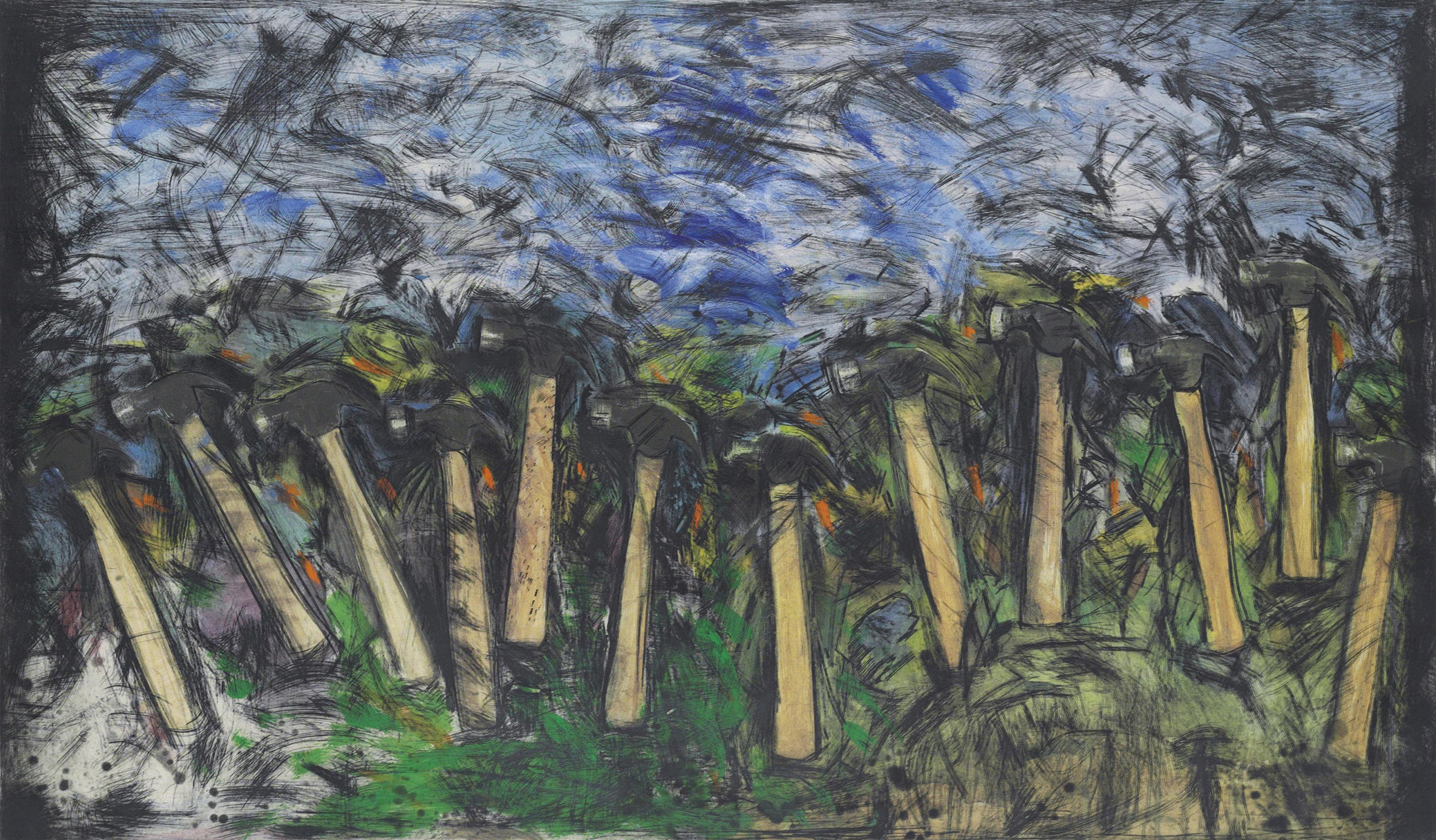 Jim Dine - Running Hammers in a Landscape