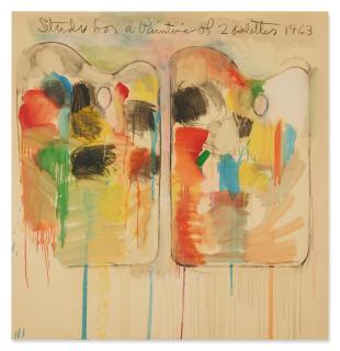 Jim Dine - Study for a Painting of 2 Palettes