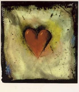 Jim Dine - The Hand-Colored Viennese Hearts IV, from The Hand-Colored Viennese Hearts (C. 34.4)