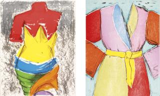 Jim Dine - The Yellow Belt; Black Ink Robe; The Bather; Sunflower; The Blue Heart; Two Hearts At Sunset
