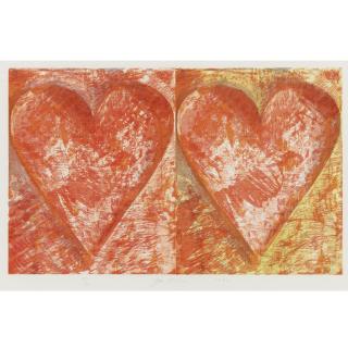 Jim Dine - Two Red Hearts (C. 59)