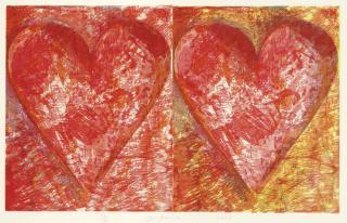 Jim Dine - Two Red Hearts (C. 59)