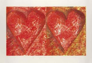 Jim Dine - Two Red Hearts