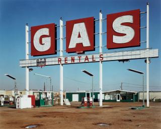 Jim Dow - Gas Sign, US 97, Dallas, Texas, 1979