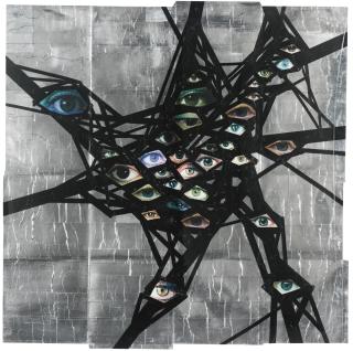 Jim Lambie - Untitled (Eye Collage)