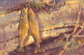 Jim Morgan - Clear Creek 12 x 18 in. framed 19 3/4 x 26 in.