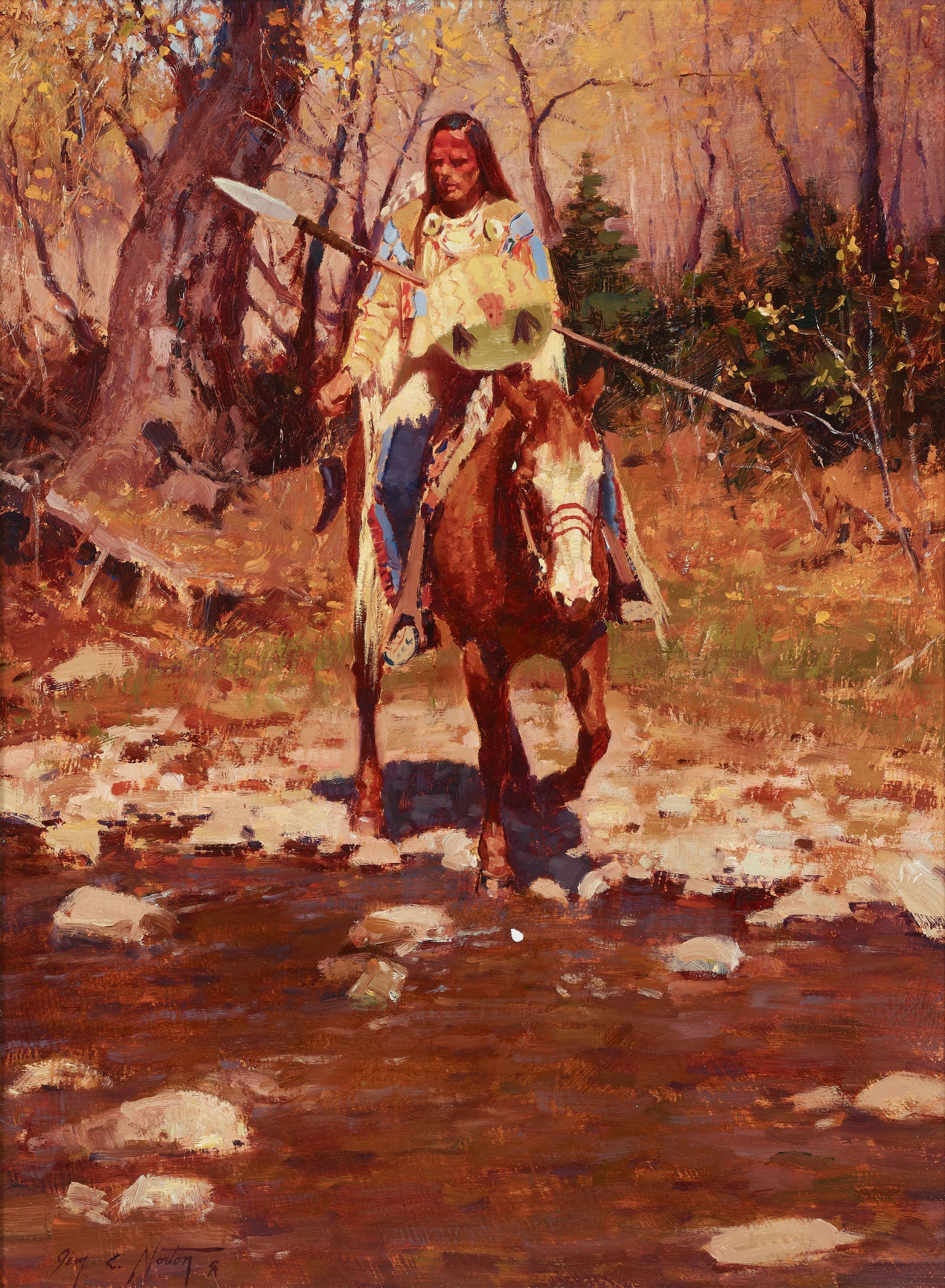 Jim Norton - Indian Carrying a Spear