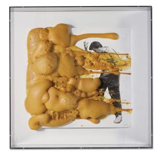 Jim Shaw - Dream Object (I\'M At An Art School Where An Asian Student Is Sneaking Through Cardboard Doors Past Guard And Two Anglo Woman Driking Out Of Large Plastic Cups)