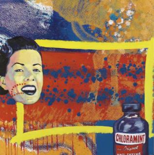 Jim Shaw - Dream Objects (I Was Working On Some Pieces Like My Student Paintings But They Had Layers of High-Contrast Imagery And Splatter Painting Mixed Together...)