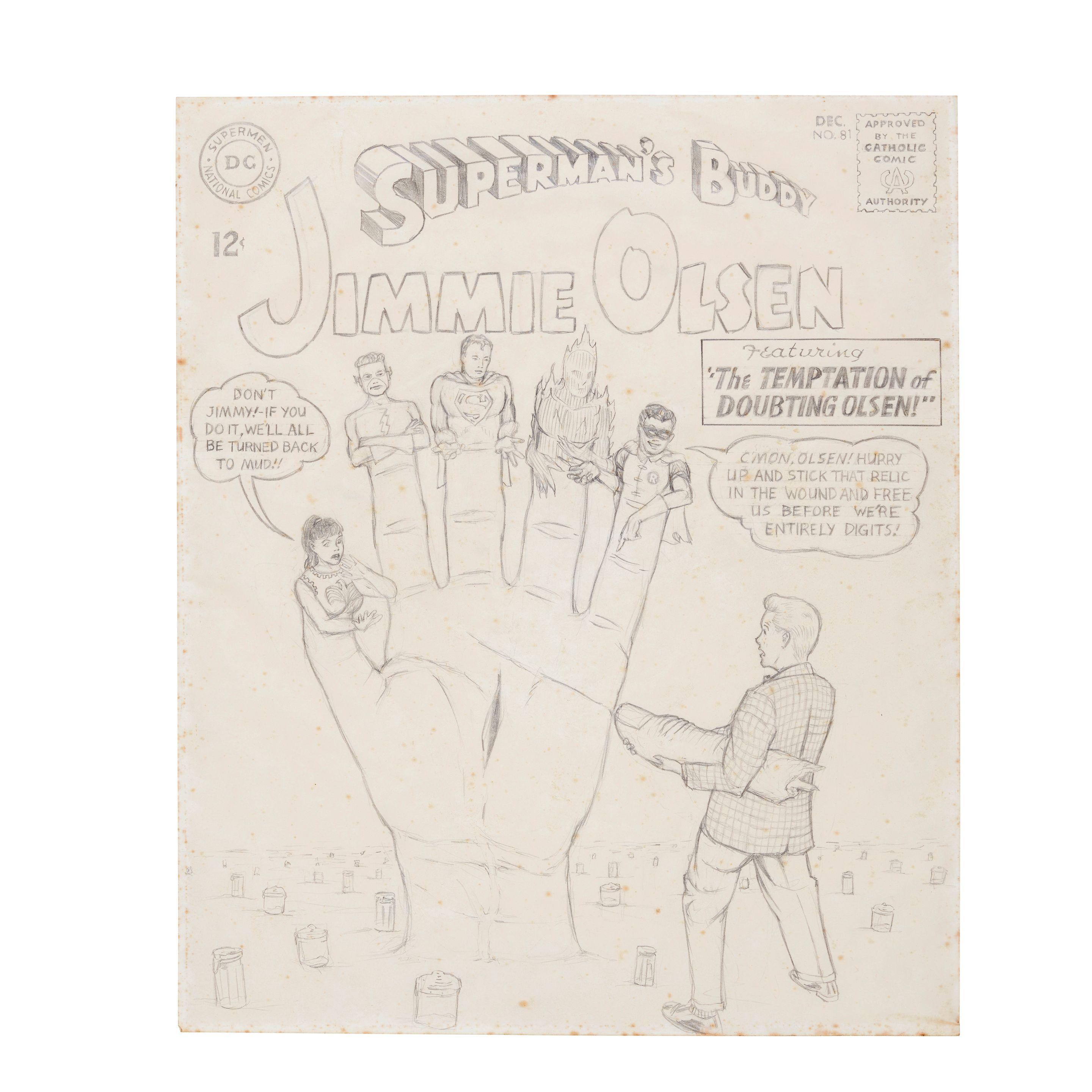 Jim Shaw - Study for The Temptation of Jimmie Olsen, 1990