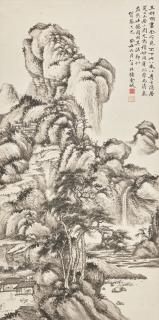 Jin Cheng - Landscape after Wang Meng (1308-1385)