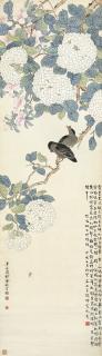 Jin Cheng - Mynah By The Hydrangea