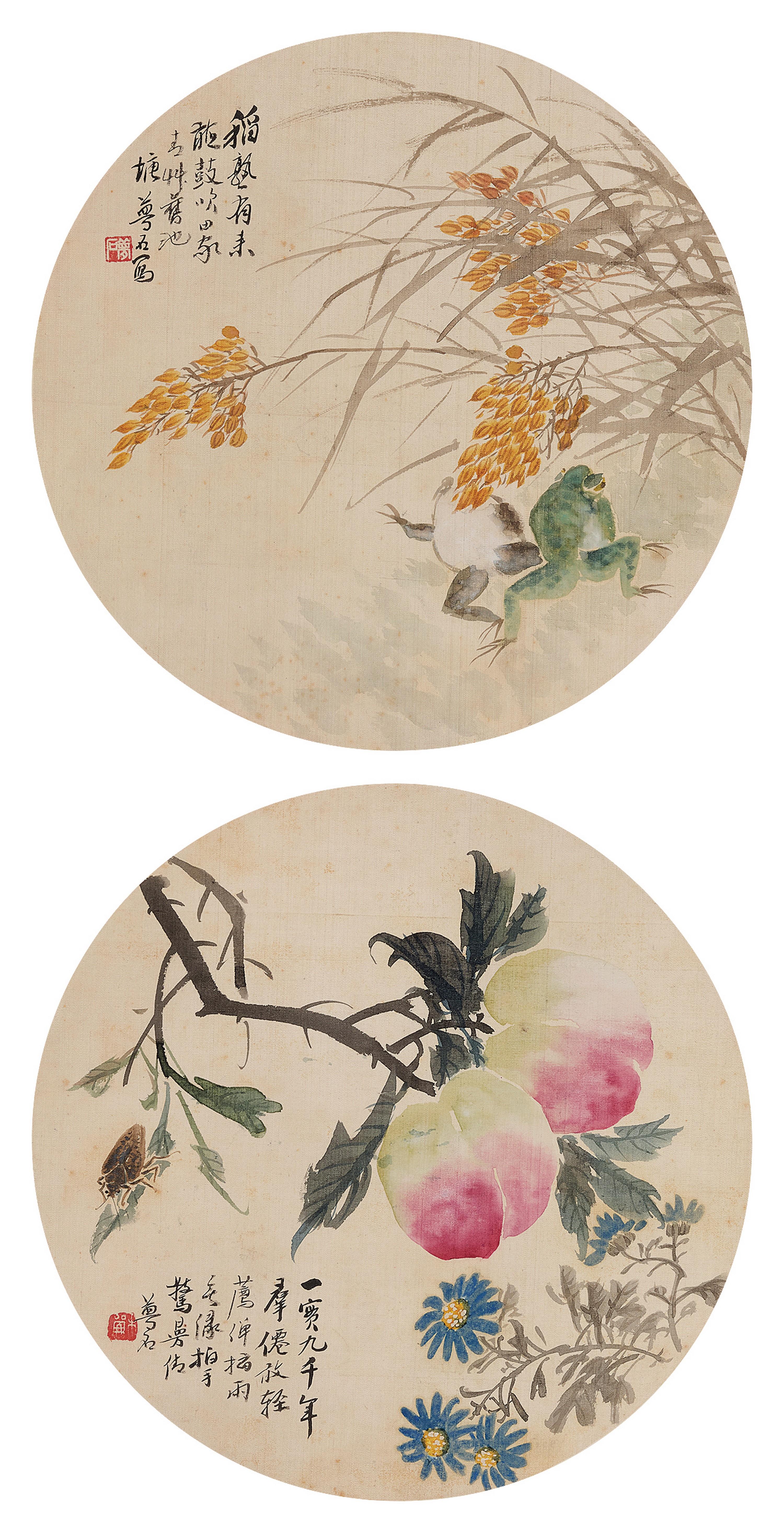 Jin Mengshi - Frog, Peaches