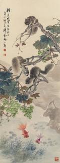 Jin Mengshi - Squirrels And Goldfish