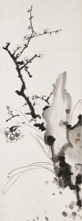 Jing Hengyi - Plum Blossoms, Rock and Narcissus