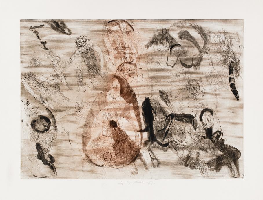 Jiri Anderle - Konvolut von fünf farbigen Aquatintaradierungen