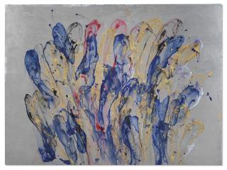 Jiri Georg Dokoupil - Eruption Auf Silber (Eruption on Silver)