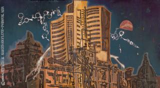 Jitish Kallat - Naked Skyline Porous Air II