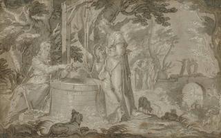 Joachim Anthoniesz Wtewael - Le Christ et la Samaritaine