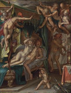 Joachim Anthonisz. Wtewael - Mars and Venus Surprised by Vulcan
