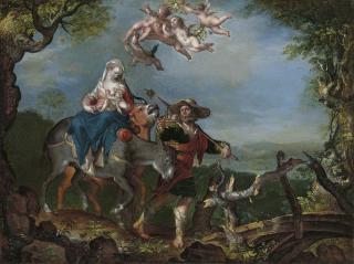 Joachim Anthonisz. Wtewael - The Flight into Egypt