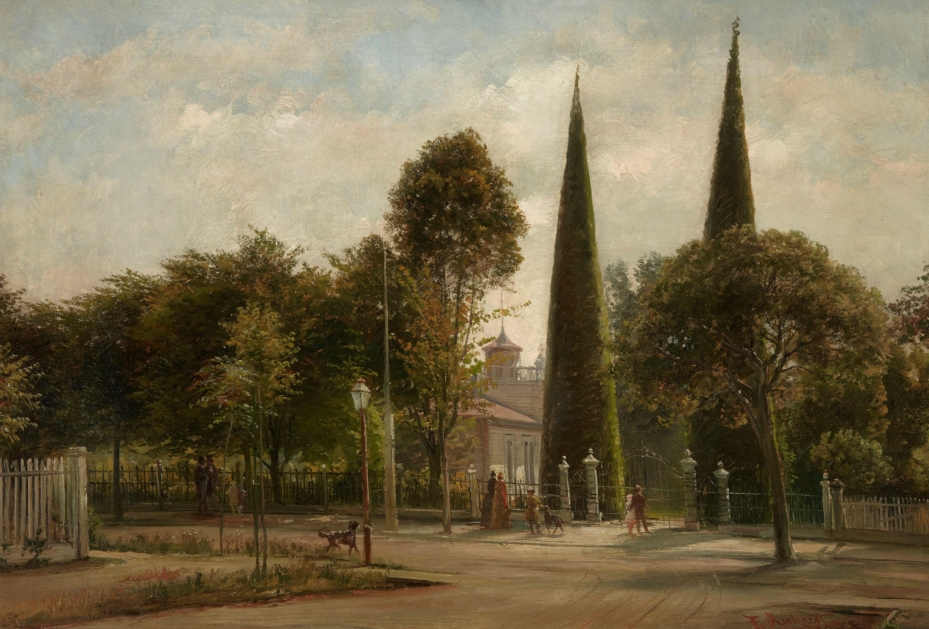 Joachim Ferdinand Richardt - The Old Soulé House 15 x 22in