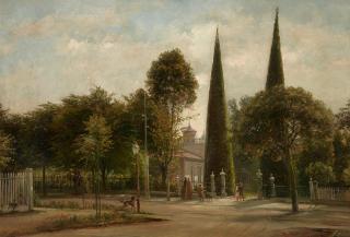 Joachim Ferdinand Richardt - The Old Soulé House 15 x 22in