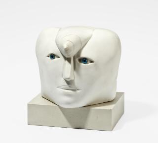 Joachim Schmettau - Kopf mit Glasaugen