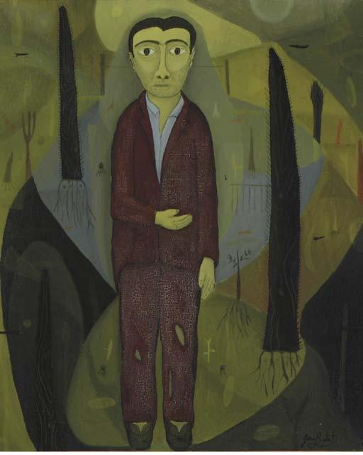 Joan Brotat - Standing man in a wooded landscape