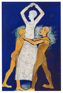 Joan Brown - David with Statue of Mary Julia #2