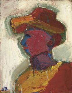 Joan Brown - Untitled (Portrait of Jay de Feo)
