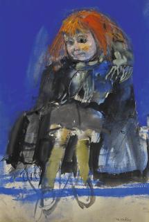 Joan Eardley, R.S.A. - Girl With A Green Scarf