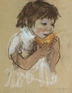 Joan Eardley RSA - Girl Eating Melon