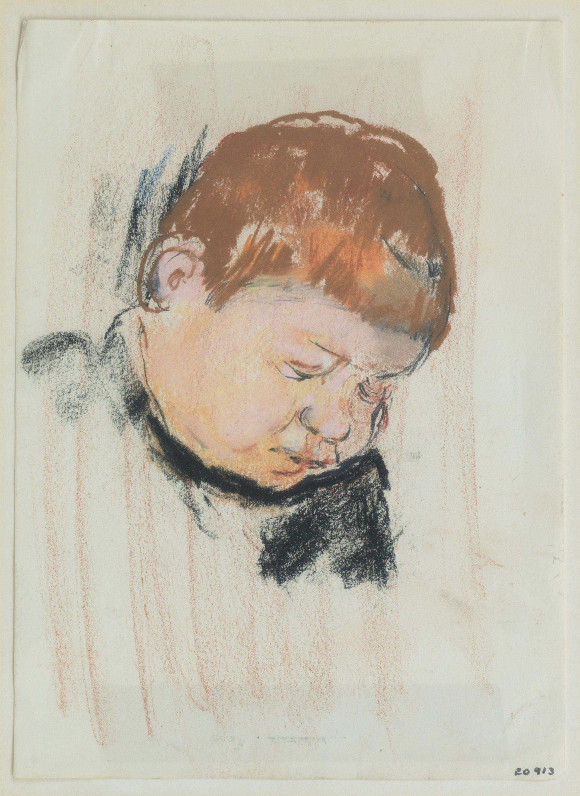 Joan Eardley RSA - Head of a boy with red hair