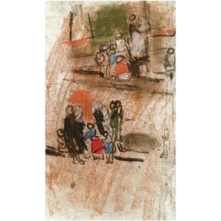 Joan Eardley, RSA - Two Groups Of People