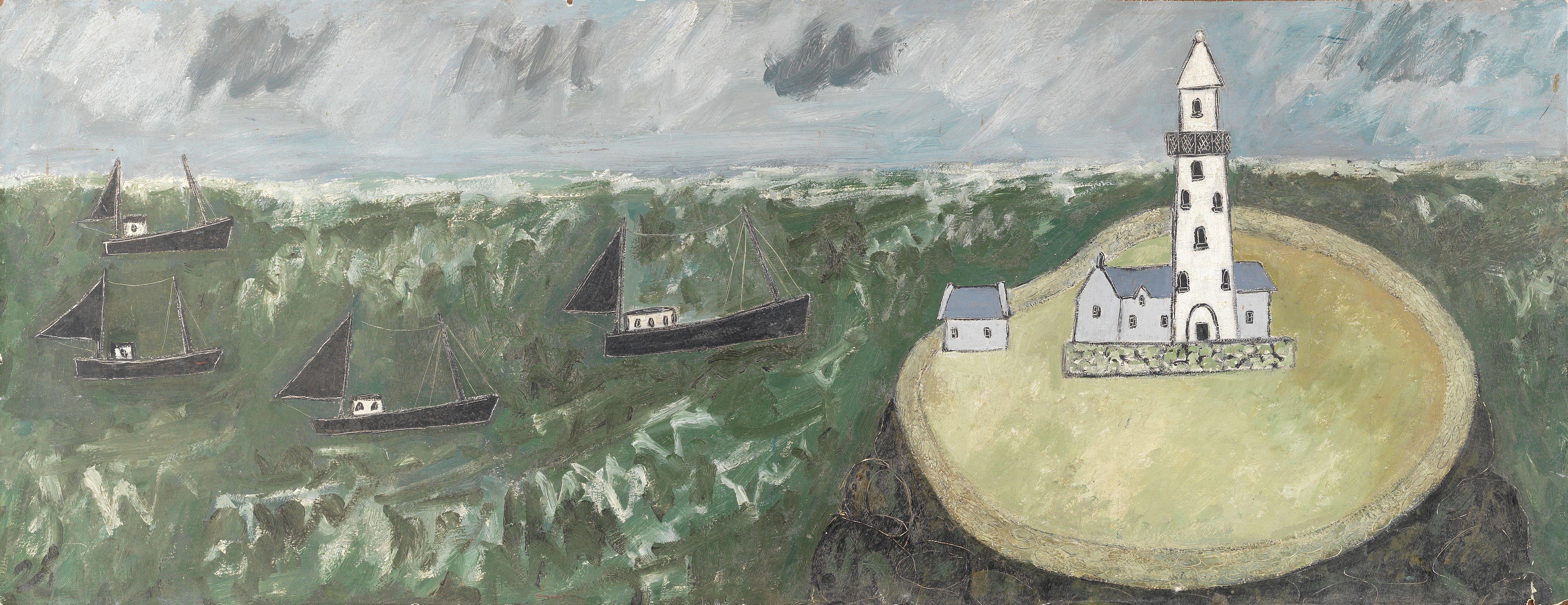 Joan Gillchrest - Fishing Boats and Lighthouse