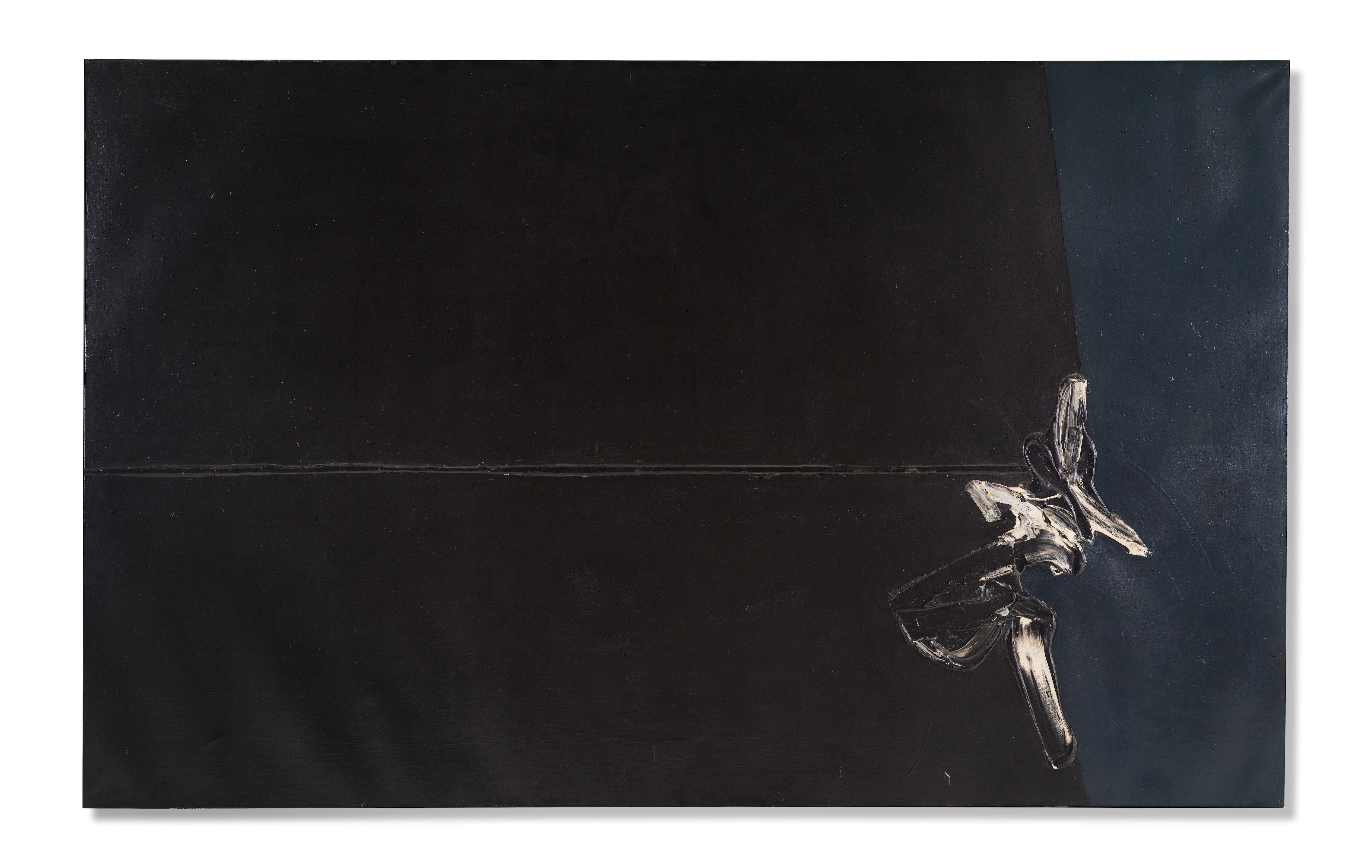 Joan Hernández Pijuán - Pintura blau i negre en petit moviment