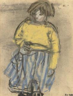 Joan Kathleen Harding Eardley, R.S.A. - Girl in a yellow jersey