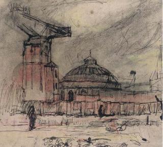 Joan Kathleen Harding Eardley, R.S.A. - Stobcross Crane and Rotunda, Glasgow